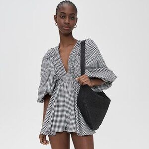 Sundress Alicia Gingham Romper sz. XS/S